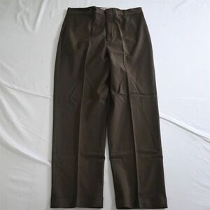 NEW Deadstock Sears 36x30 Brown‎ Perma-Prest Give-n'-Take Full Cut Dress Pants